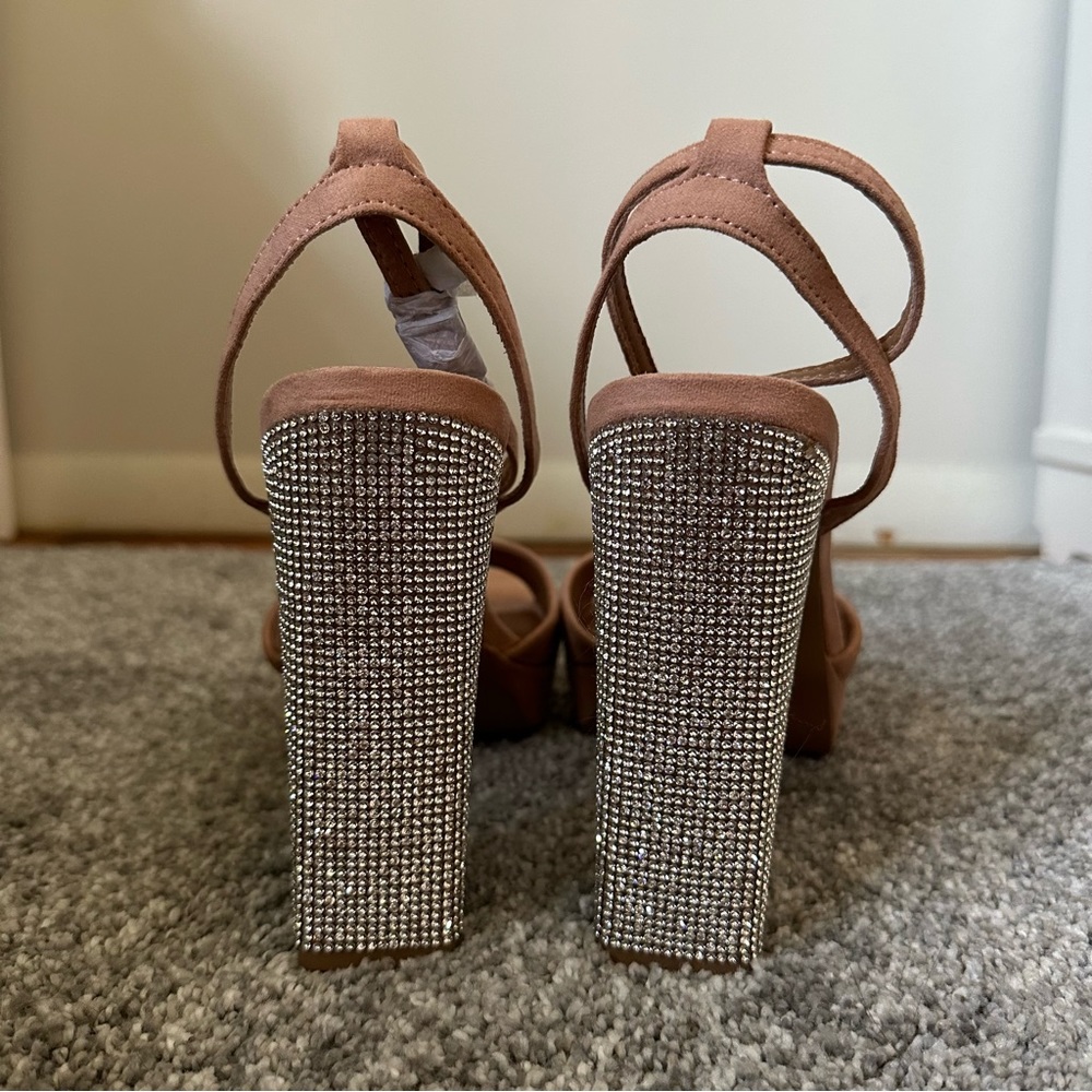 ASOS Design Rhinestone Heel Sandals - Picture 7 of 7